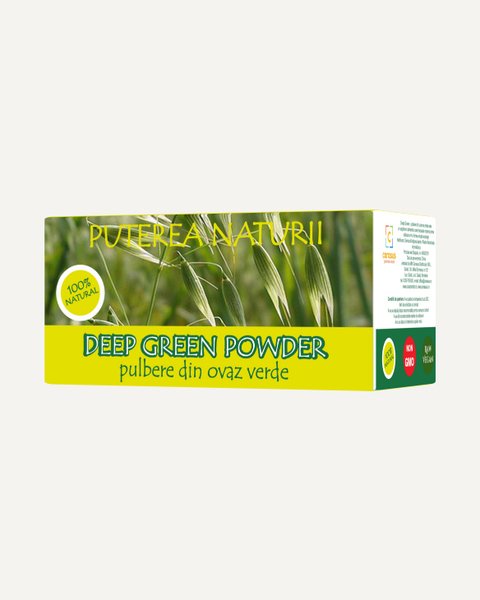 Deep Green pulbere din ovaz verde, 30 pliculete